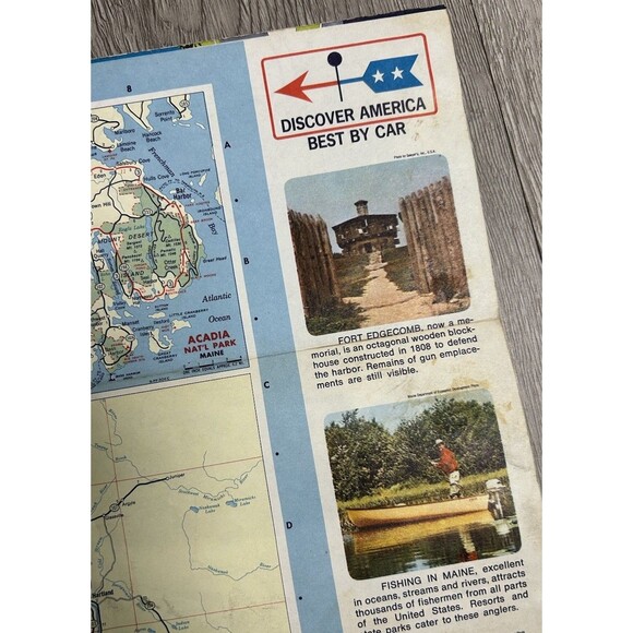 Lot Of 4 Vintage 1960s-70s  New England Road Maps Gulf Sunoco Midas Maine Boston - Picture 8 of 11